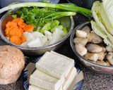Hình bước làm 1 của món Mì Quảng Chay Nha Trang