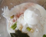 A picture of step 1 of Mint smoked buttermilk.