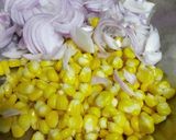 A picture of step 1 of Crispy corn onion fritters.
