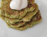 A picture of step 5 of Zucchini fritters.