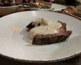 A picture of step 5 of Strip Loin with Pepper Steak Sauce.