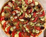 Une image de l'étape 4 de Tarte à la tomate et à la courgette.