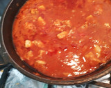 Foto del paso 5 de la receta: Espaguetis con pollo y panceta en salsa al vino
