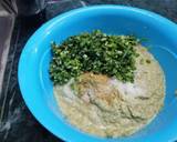 Whole Green Moong,Yellow Moong Daal and Spring Onion Pakoras recipe step 2 photo
