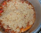 A picture of step 4 of Chatpati noodles with desi tarka.