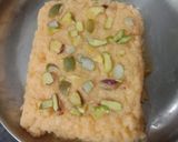 A picture of step 3 of Kesari kalakand.