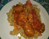 Foto del paso 6 de la receta: Arroz frito con albóndigas de zapallo, avena y lentejas