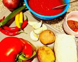 A picture of step 1 of Chilli Tofu Stew (Vegan).