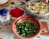 Une image de l'étape 1 de Sauté d'aubergines et haricots verts.