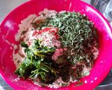 A picture of step 1 of Fenugreek leaves poory.