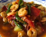 Foto langkah ke 4 dari resep Udang Kentang Kuah Pedas.