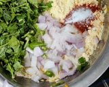 प्याज़ धनिया पकौड़ा (pyaz dhaniya pakoda recipe in Hindi) रेसिपी चरण 1 फोटो