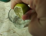 A picture of step 1 of Blue electric drink.. 🍸🍸🍸.