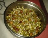 A picture of step 1 of Sprout bhel.