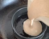 A picture of step 2 of Pancake With Banana in coconut milk and roasted cashew nut.
