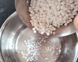 A picture of step 1 of Sabudana fruit dessert.