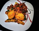 A picture of step 6 of Potato,matoke with beef stew#themechallenge#potatoes.
