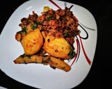 A picture of step 6 of Potato,matoke with beef stew#themechallenge#potatoes.