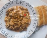 A picture of step 7 of Creamy chicken hearts.