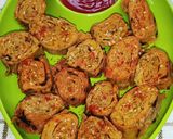 A picture of step 5 of Chatpata Roti Rolls.