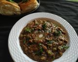 A picture of step 9 of Black pav bhaji.
