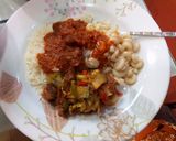 A picture of step 2 of Rice and Stew.