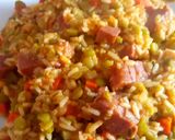 Foto del paso 4 de la receta: Guiso de arroz, arvejas y jamón crudo 👨‍🍳👨‍🍳