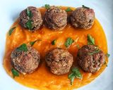 Foto del paso 3 de la receta 🍆🌱Albóndigas de berenjena con salsa de calabaza y curry 🌱🍆