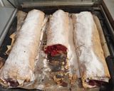 Egyszerű gyümölcsös (cseresznyés málnás datolyaszilvás) rétes recept fázis 10 fotója