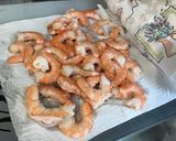 Une image de l'étape 3 de Crevettes aux poivrons rouges,rhubarbe et aneth.
