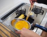 A picture of step 6 of Dashimaki Tamago - Japanese rolled omelet.