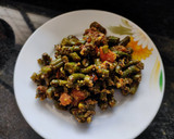 A picture of step 5 of String Beans bhaji.