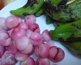 A picture of step 3 of Chicken with roasted jalapeno and pickled onion.