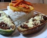 Foto del paso 8 de la receta: Berenjena y calabacín relleno de carne molida