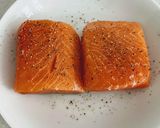 A picture of step 1 of Grilled Salmon with Salt & Pepper.