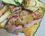 Foto del paso 4 de la receta: Solomillo falso de ternera con tempura de calabacín y vinagreta