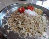 A picture of step 2 of Chatpata poha.