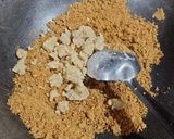 A picture of step 2 of Singhara Sesame Halwa.