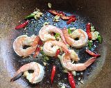 A picture of step 1 of Keto Shrimp Basil Fried Rice.