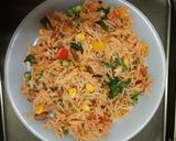 A picture of step 5 of Mexican Rice.