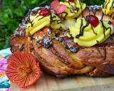 Foto del paso 8 de la receta: Rosca de Pascua trenzada rellena con membrillo y maní😜