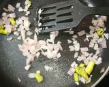 A picture of step 2 of Sooji Veggie mini squares.