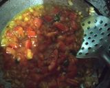 A picture of step 4 of Sarso ka saag or makki ki roti with taazi chaajh.