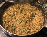 A picture of step 9 of Paprika Pork Chops w/ Peach Mint Purée & Creamy Coconut Curry Lentils.