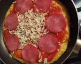 Foto langkah ke 5 dari resep Fritatta Spaghetti (Topping Pizza).