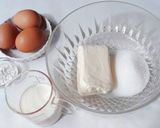 Hình bước làm 1 của món Bánh PHÔ MAI cháy (Basque burnt cheesecake)