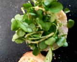A picture of step 3 of My Ulster Fry, Cress and cheese on Muffin 😍.