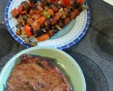 A picture of step 1 of Steak &Kabobs.