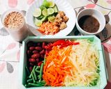 รูปขั้นตอนการทำที่ 1 ของ ส้มตำปลาร้าทรงเครื่อง, ส้มตำไทย