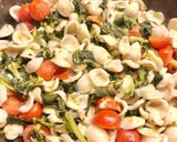 A picture of step 5 of Orecchiette with Broccoli Rabe and Cherry Tomatoes.